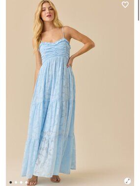 NWT Altar'd State Hazel Ruched Front Maxi Dress
